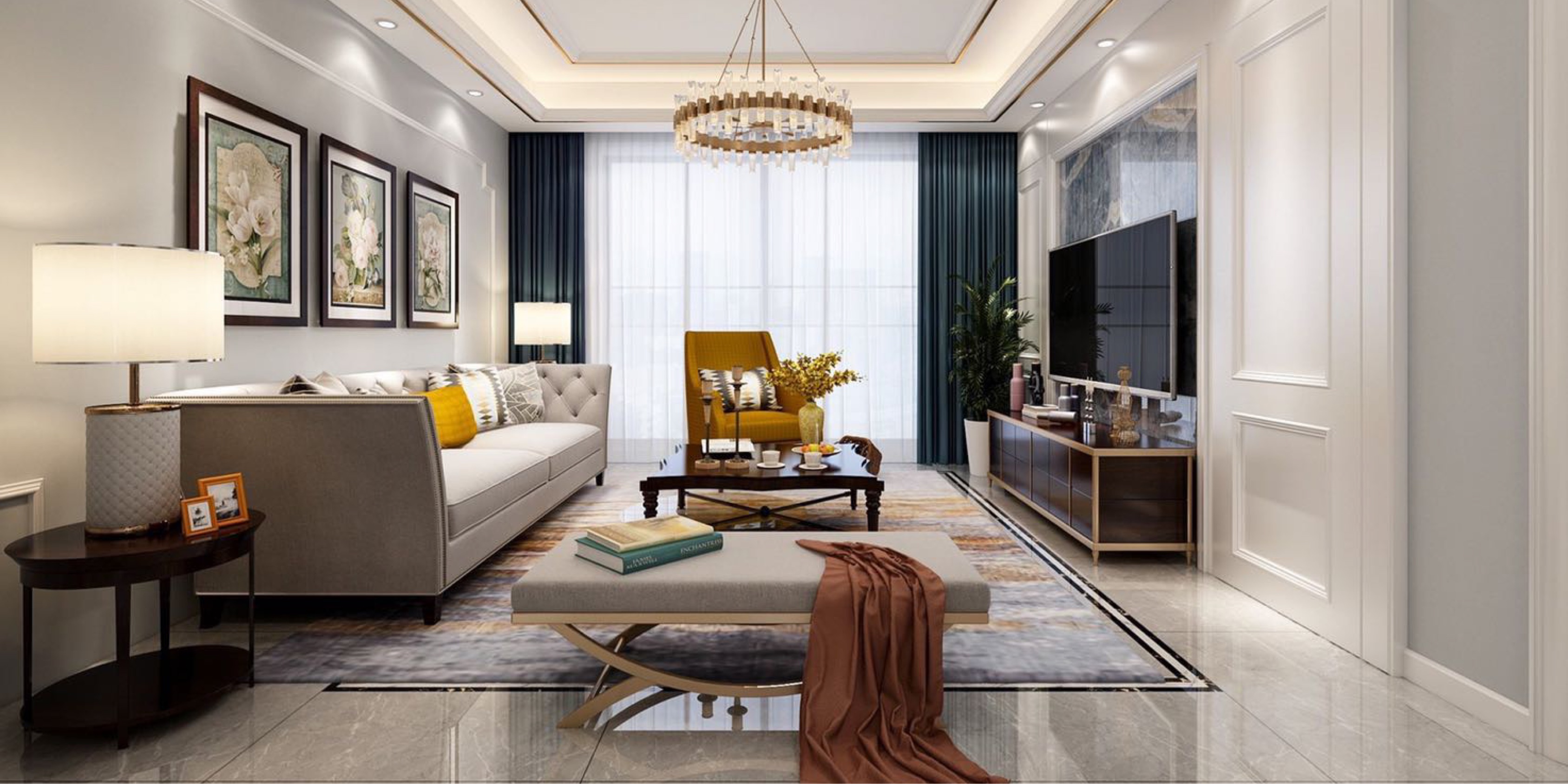 南京锦华装饰蒋桀 现代美式住宅           大成珺